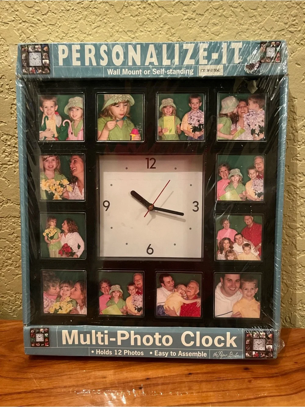 Persona Black Multi-Photo Wall Clock